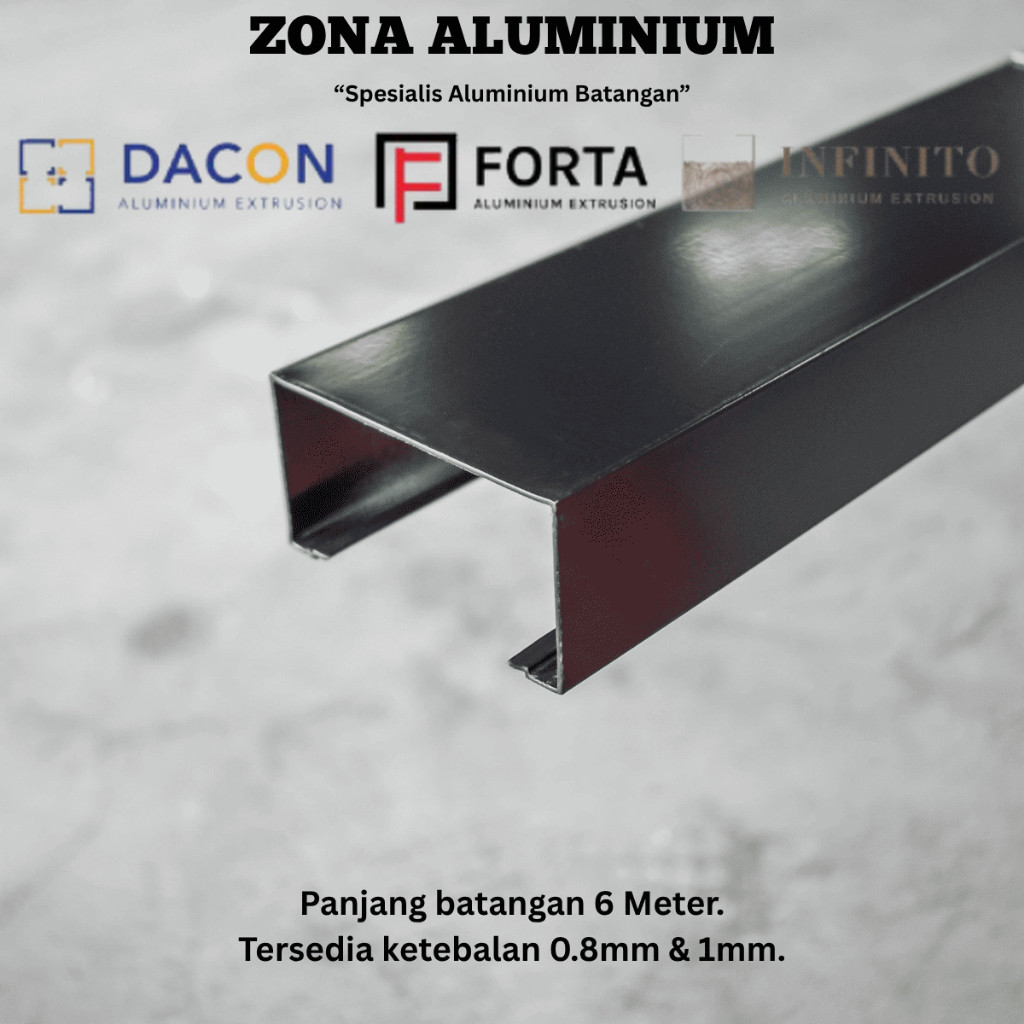 DACON FORTA INFINITO Aluminium Batangan 0560 Kusen Polos 4 Inch