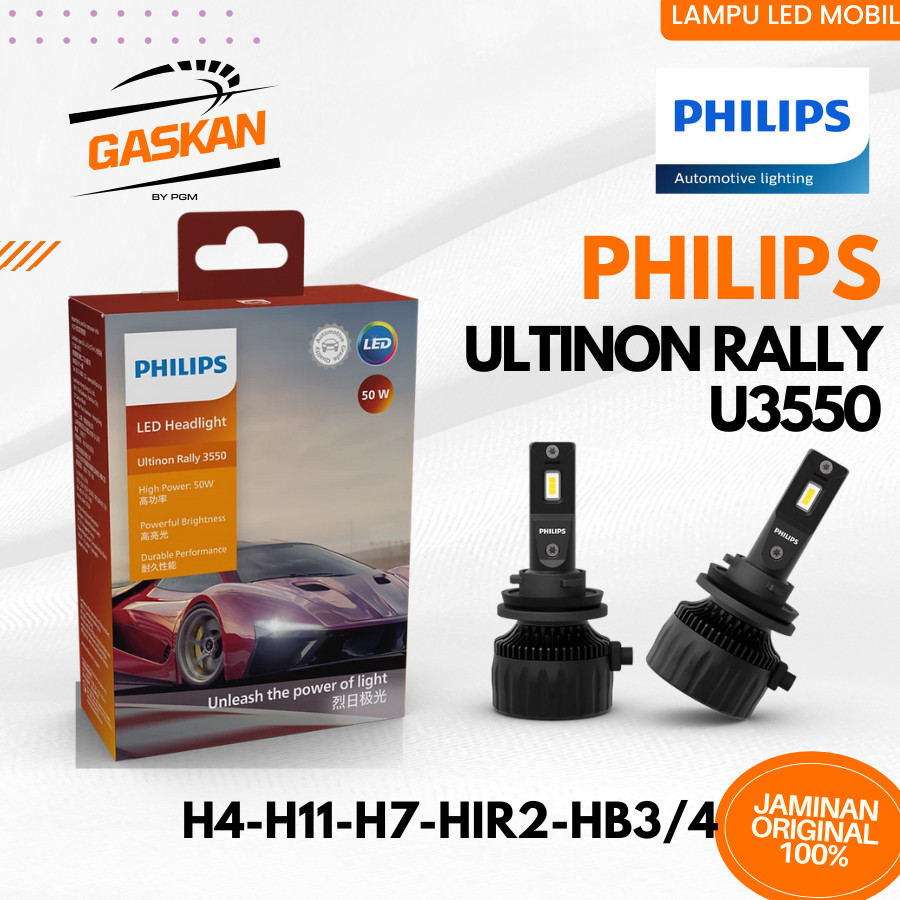 Philips Lampu Mobil LED Ultinon Rally 3550 50W
