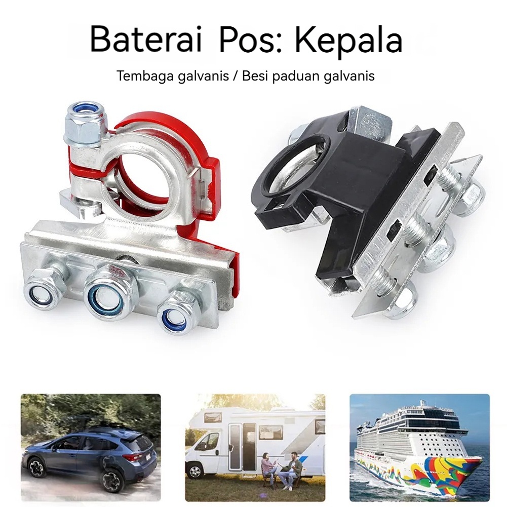 2PCS  Kepala Aki Mobil Universal Klip Klem Kabel Konektor Terminal Aki Terminal Accu Mobil