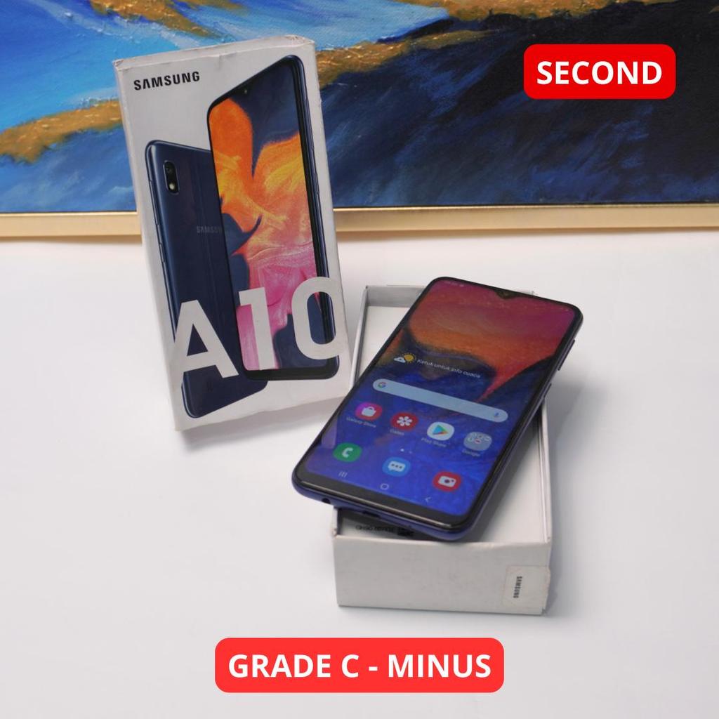 SAMSUNG A10 2/32 GB GRADE C - MINUS HP SECOND ORIGINAL SINAR MUTIARA CELL