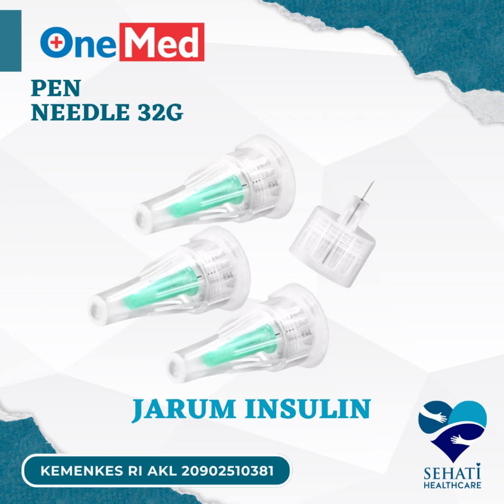 Onemed Insulin Pen Needle OneMed Jarum 32G x 4mm steril Ecer Kesehatan