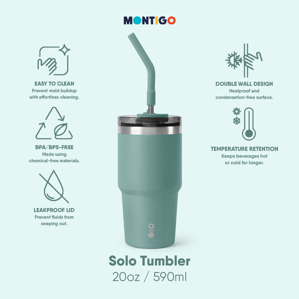 Montigo | Tumbler Solo Collection 20oz - 590ml - Powder Sage