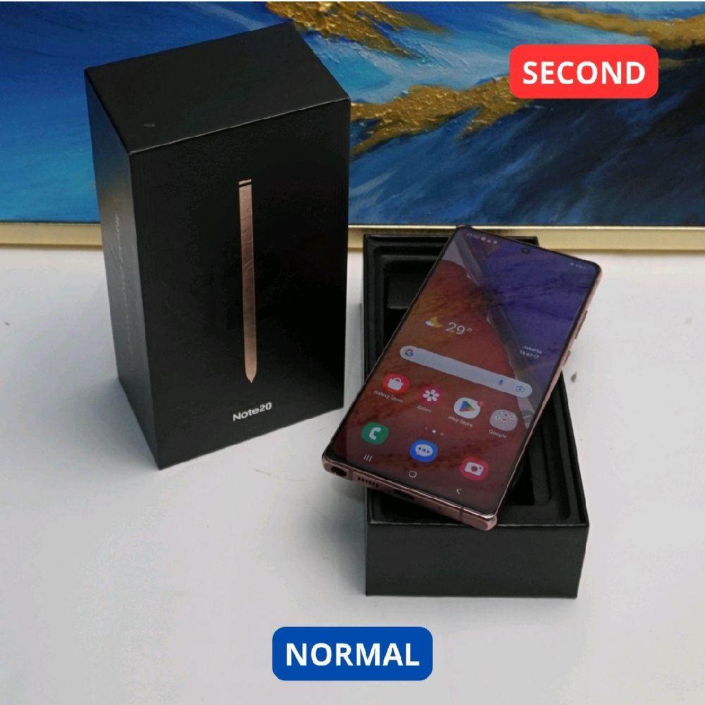 SAMSUNG NOTE 20 8/256 GB HP SECOND ORIGINAL SINAR MUTIARA CELL
