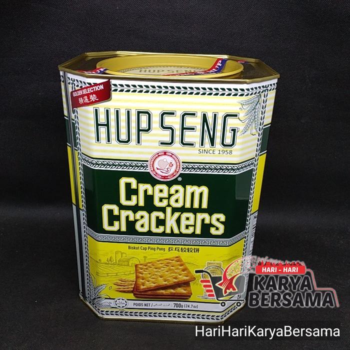 HUP SENG CREAM CRACKERS BISKUIT KALENG 700GR