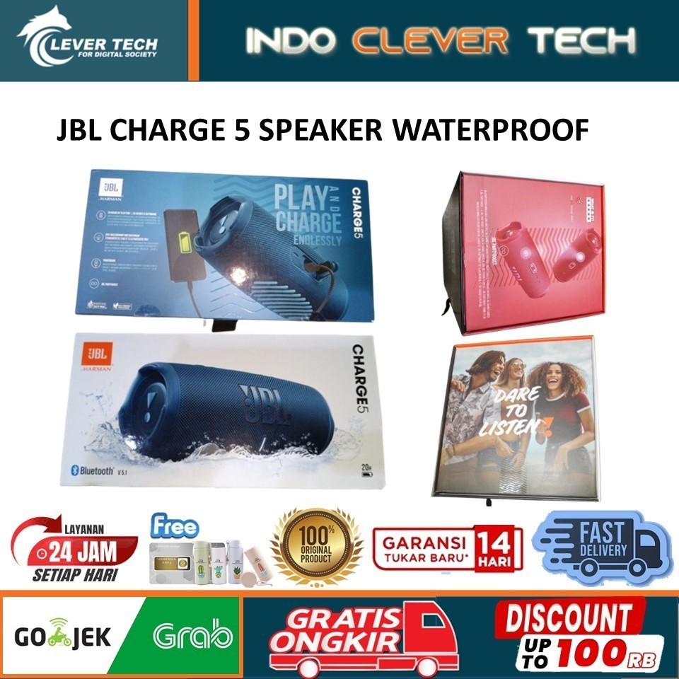 JBL Charge 5 Portable Bluetooth Speaker - ORIGINAL