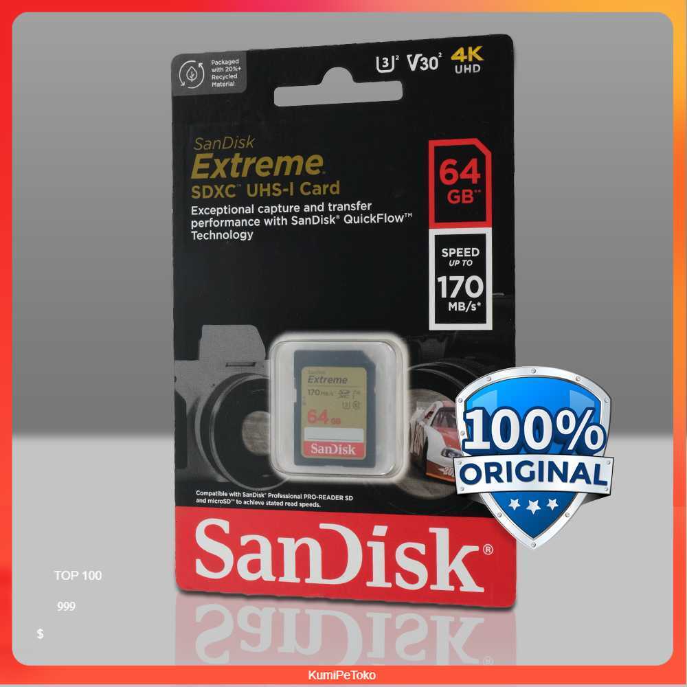 SanDisk Extreme SDXC UHS-I Card V30 U3 Class - SDSDXV
