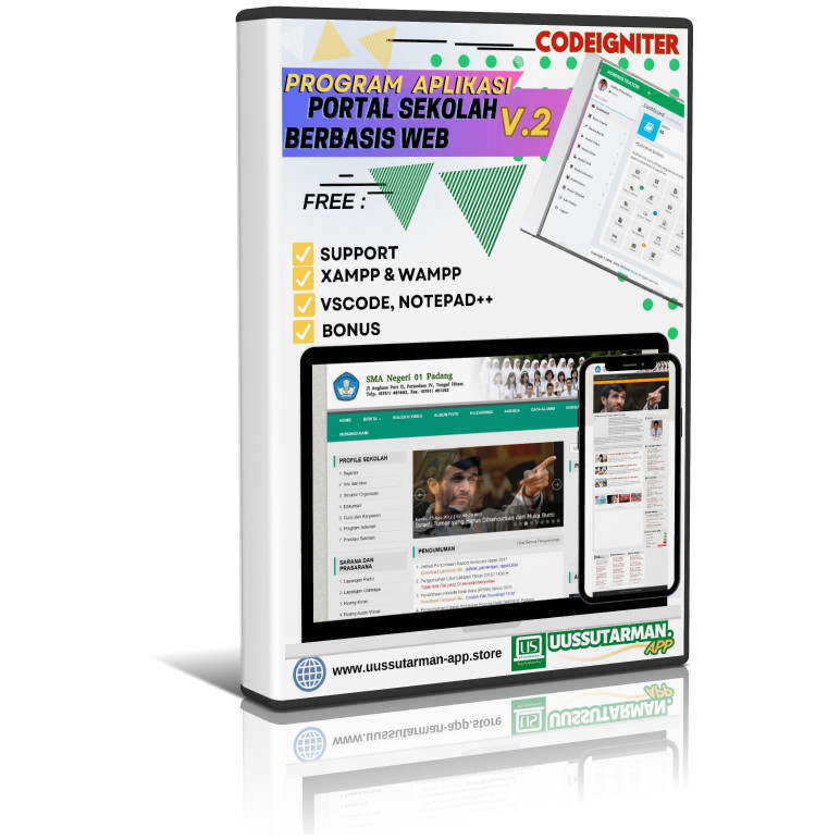 Source Code Aplikasi Portal Website Sekolah Versi 2 Berbasis Codeigniter - SIKOLAG CI 2.0