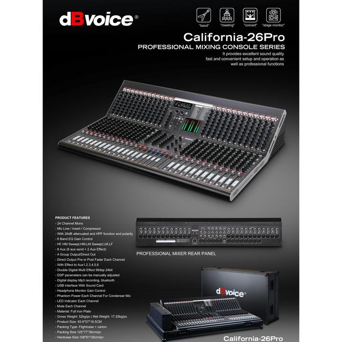 MIXER DBVOICE  CALIFORNIA 26 PRO / CALIFORNIA-26PRO Original