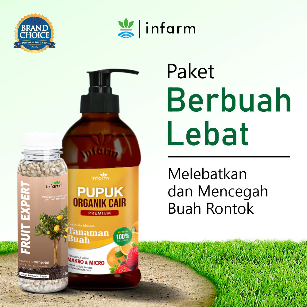 INFARM - Paket Pelebat Buah, Pupuk Booster Buah Anti Rontok Pupuk Organik Cair Melebatkan Buah
