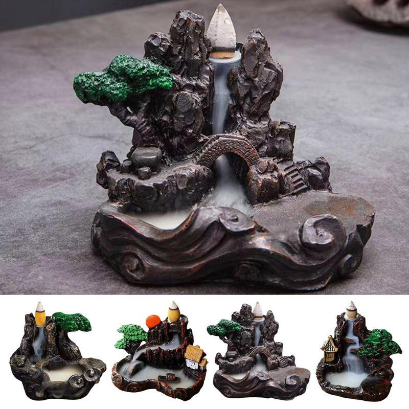 Backflow Incense Burner New Ornaments Incense Burner Ceramic Waterfall Backflow Incense Holder Incen
