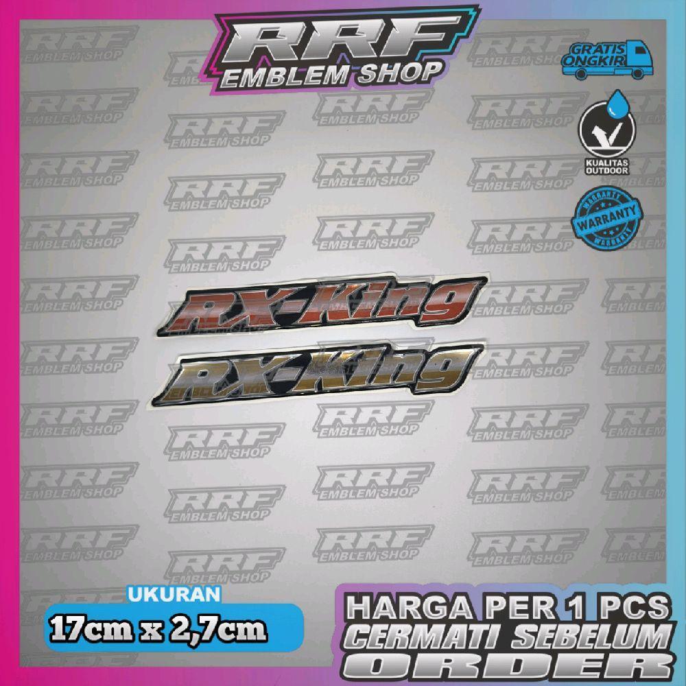Emblem timbul RX KING SILVER GOLD 2002 Emblem timbul RX KING MERAH 2002