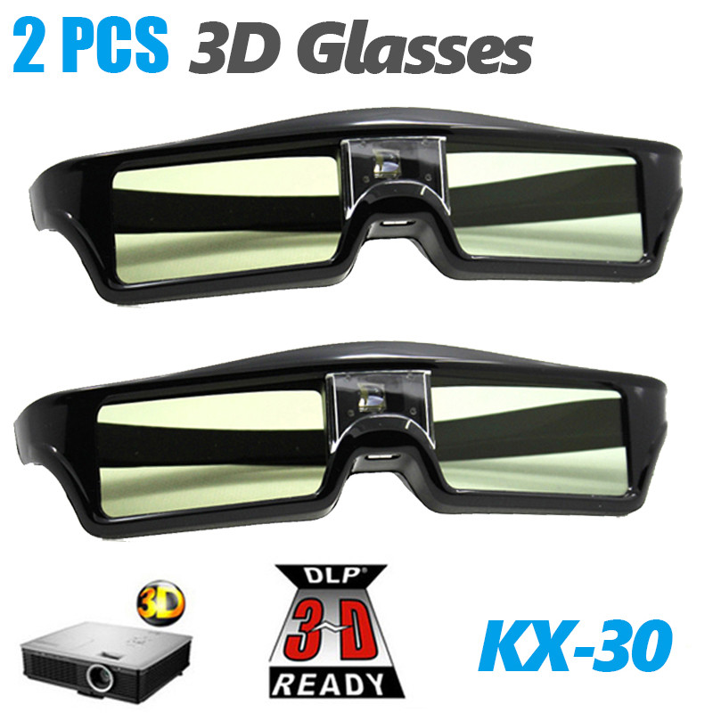 2PCS 3D Glasses DLP-LINK Active Shutter Universal for Xgimi Z4X(H1/Z5 Optoma Sharp LG Acer H5360 Jmg