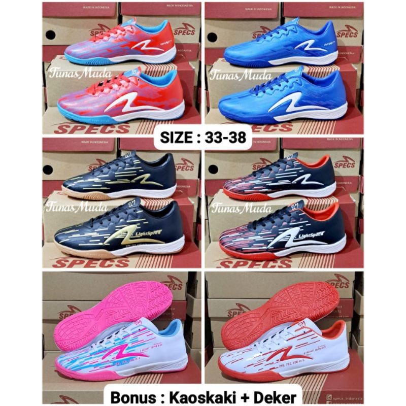 KLEPU.ID Sepatu Futsal Anak dan Dewasa Specs LS Reborn Infinity Size 33-37 & 38-43