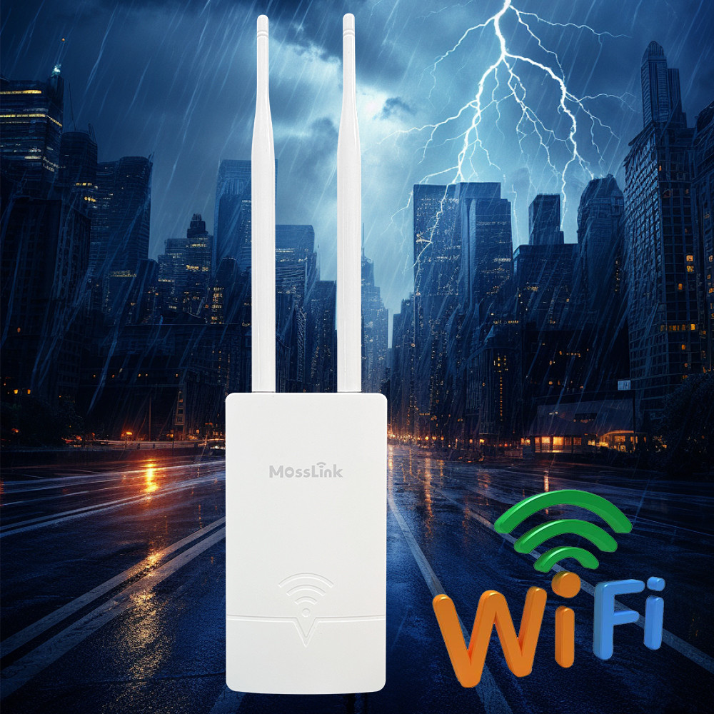Mosslink Long Rang Router Wifi 200 m Omnirectional Wifi Antenna Dual Band 1200Mbps Outdoor Wireless 