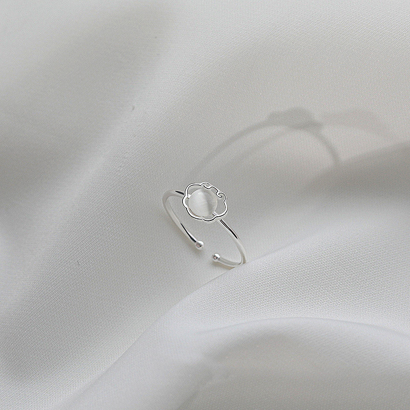 Rain New Style Ruyi Peace Lock Ring for Women Trendy Simple Light Luxury Niche Design High-end Auspi