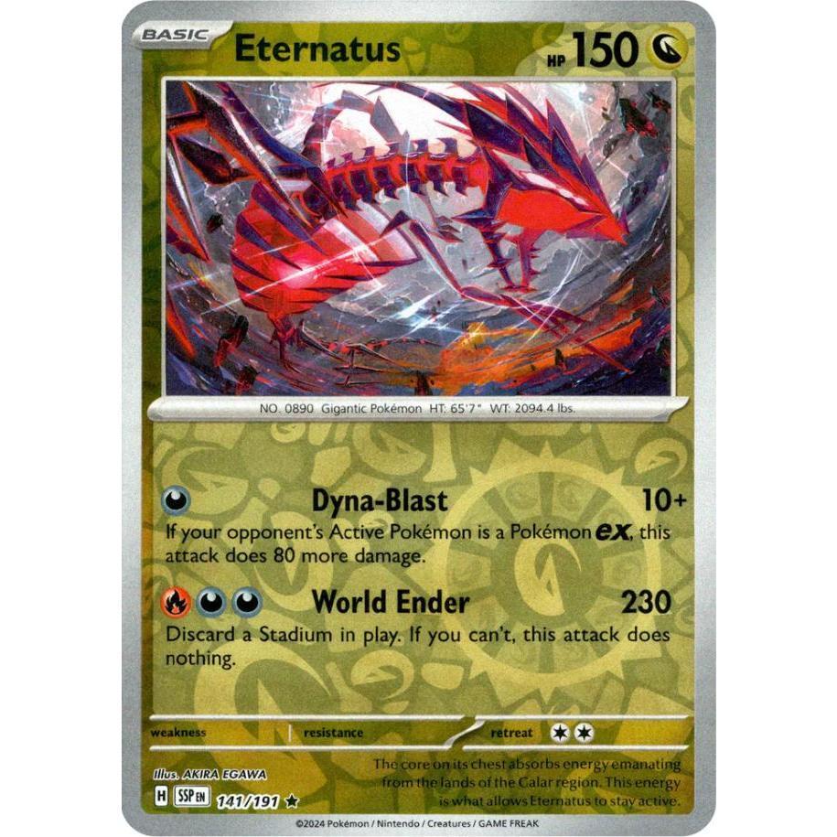 TCG Eternatus 141/191 REVERSE HOLO ENGLISH Surgins Spark KARTU CARD POKEMON INGGRIS