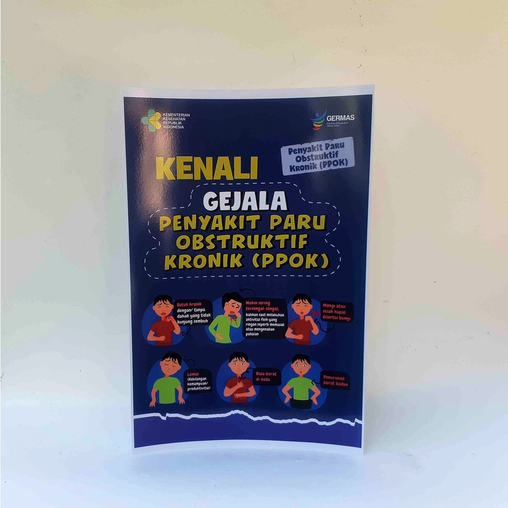 Poster Kesehatan, Poster PPOK, Poster Gejala PPOK, Poster Penyakit Paru Obstruksi Kronis