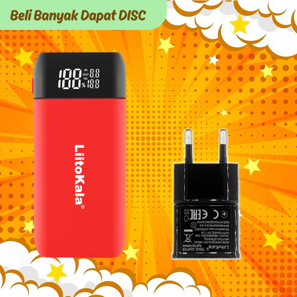 TTN LiiMP2 18650 21700 Battery Charger Power Bank QC30 InputOutput gital splay Fast Charging+ EUUS 5