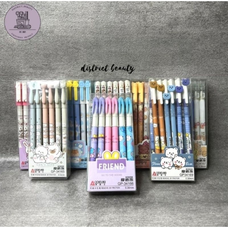 (12pcs) pena bisa dihapus odemei