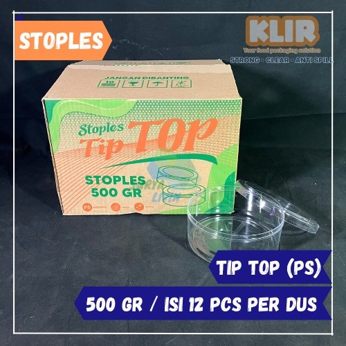 Toples Kue kering 500gr / Stoples Nastar 1 dus isi 12 pcs Klir