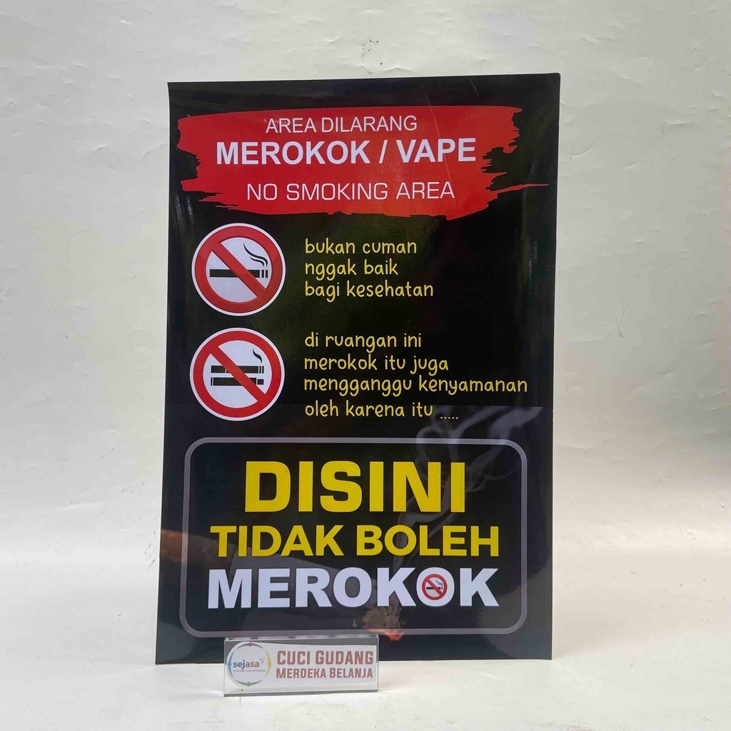 Terbaru Poster Larangan Merokok Vapee, Poster Kesehatan, Laminating