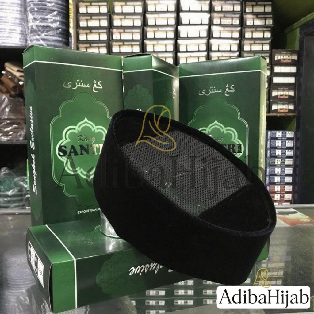 songkok kopyah kang santri model ac tengah tinggi 8 9 10 exclusive peci kang santri kopiah