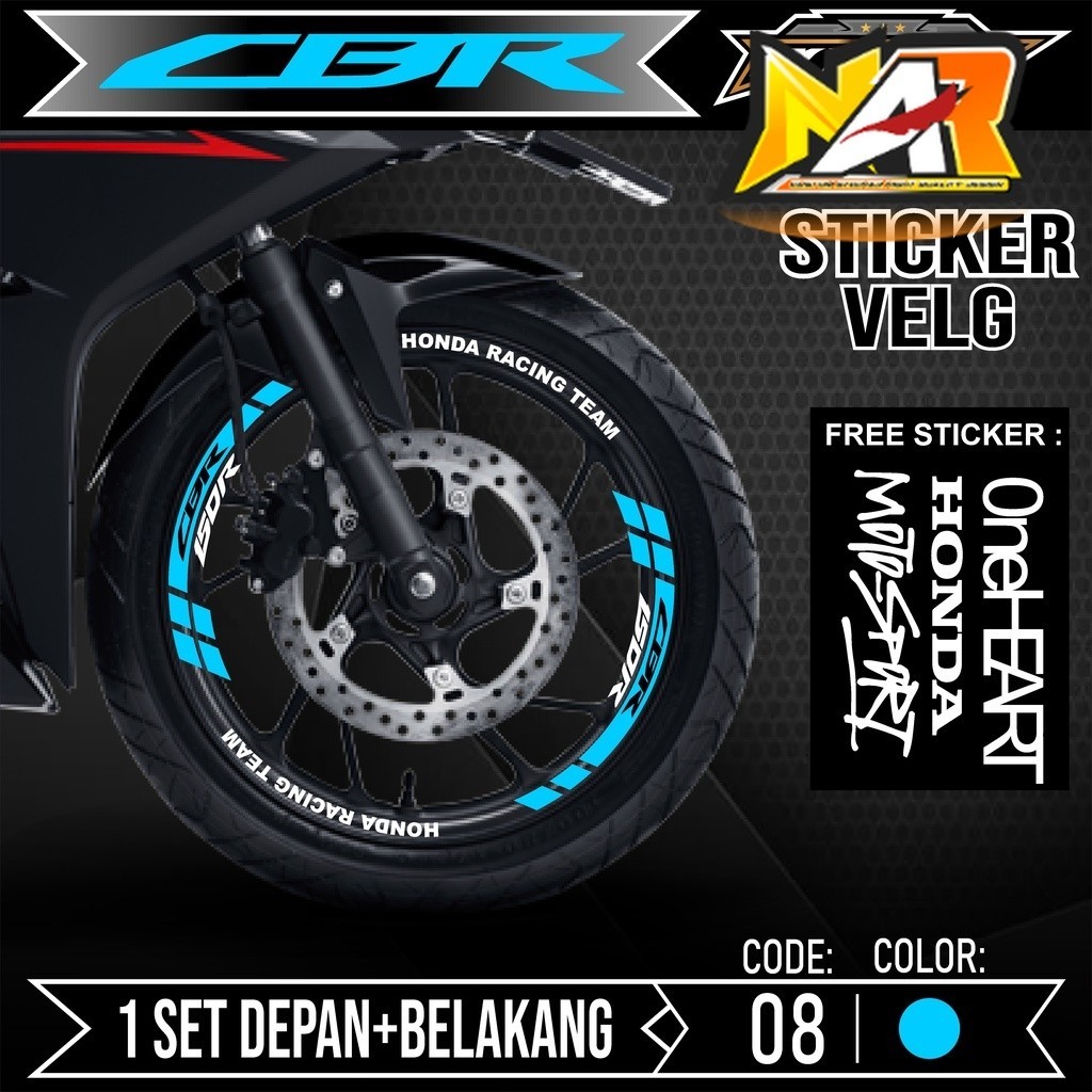 STICKER STIKER Cutting Velg CBR 150R - Aksesoris Stiker Cutting Sticker List Velg Motor Honda CBR150