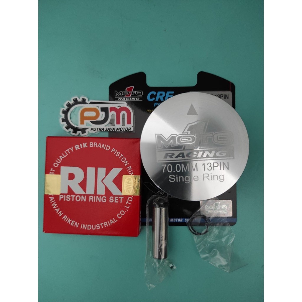 PISTON SEHER 70 PIN PEN 13 SINGLE RING FORGED MOTO 1