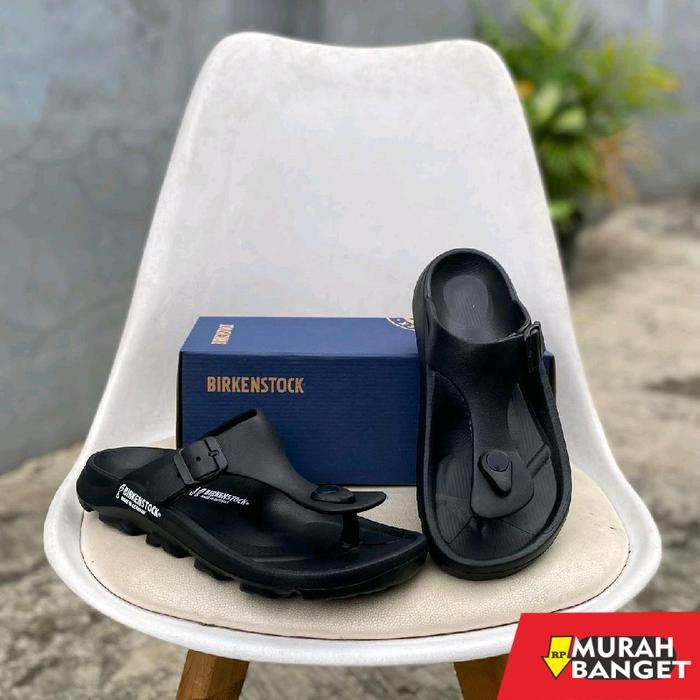 Sandal Birkenstock Jepit & Ban 2 warna hitam Pria EVA Karet 39-44 Sendal - Jepit, 39