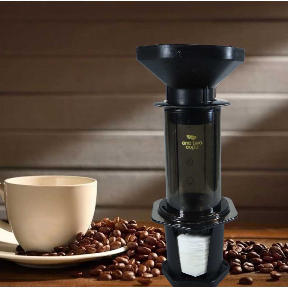 RS - One Two Cups Set Pembuat Kopi Portable Coffee Espresso Maker - T35066