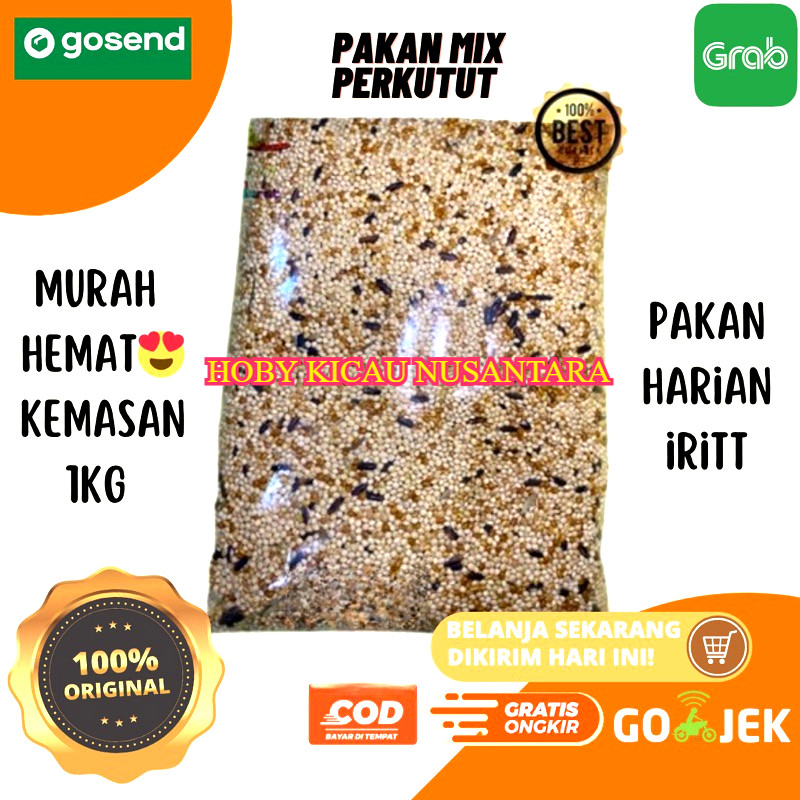 PAKAN BURUNG PERKUTUT MILET CAMPURAN KETAN 1KG  MILET CAMPUR RACIKAN UNTUK PAKAN PERKUTUT MILET PUTE