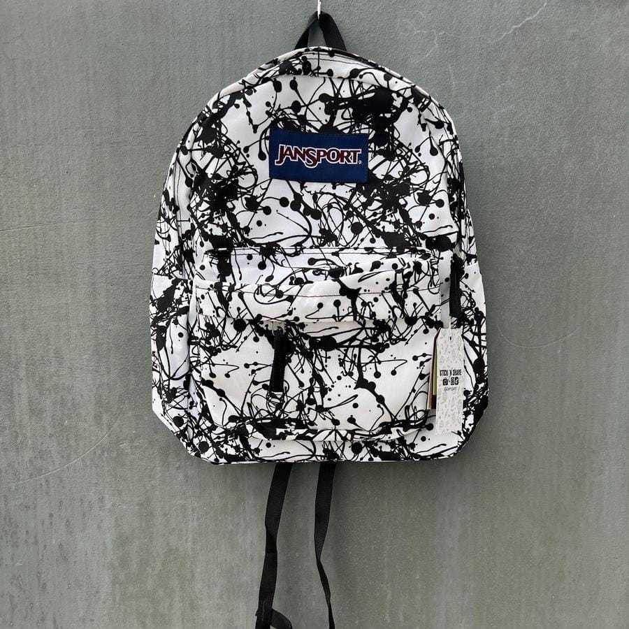 Tas Jansport Premium Motif TINTA HITAM JS / Full Embos Tas Sekolah Tas Ransel Backpack Wanita Pria