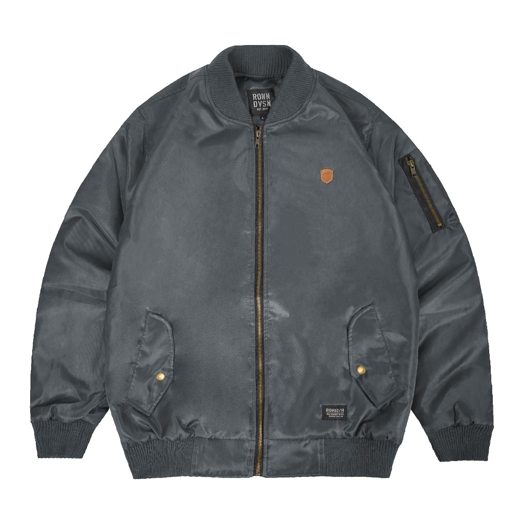 Rown Division Official Bomber Jacket - Rowndvsn Jaket Ursula Grey