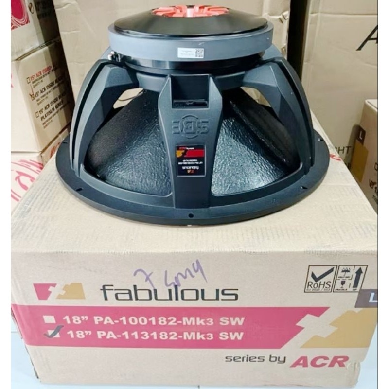 SPEAKER ACR FABULOUS 18INCH PA 113182 MK3 SUBWOOFER ORIGINAL ACR