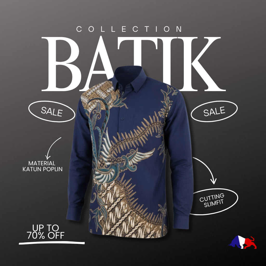 RICARDO Collection kemeja batik pria lengan panjang