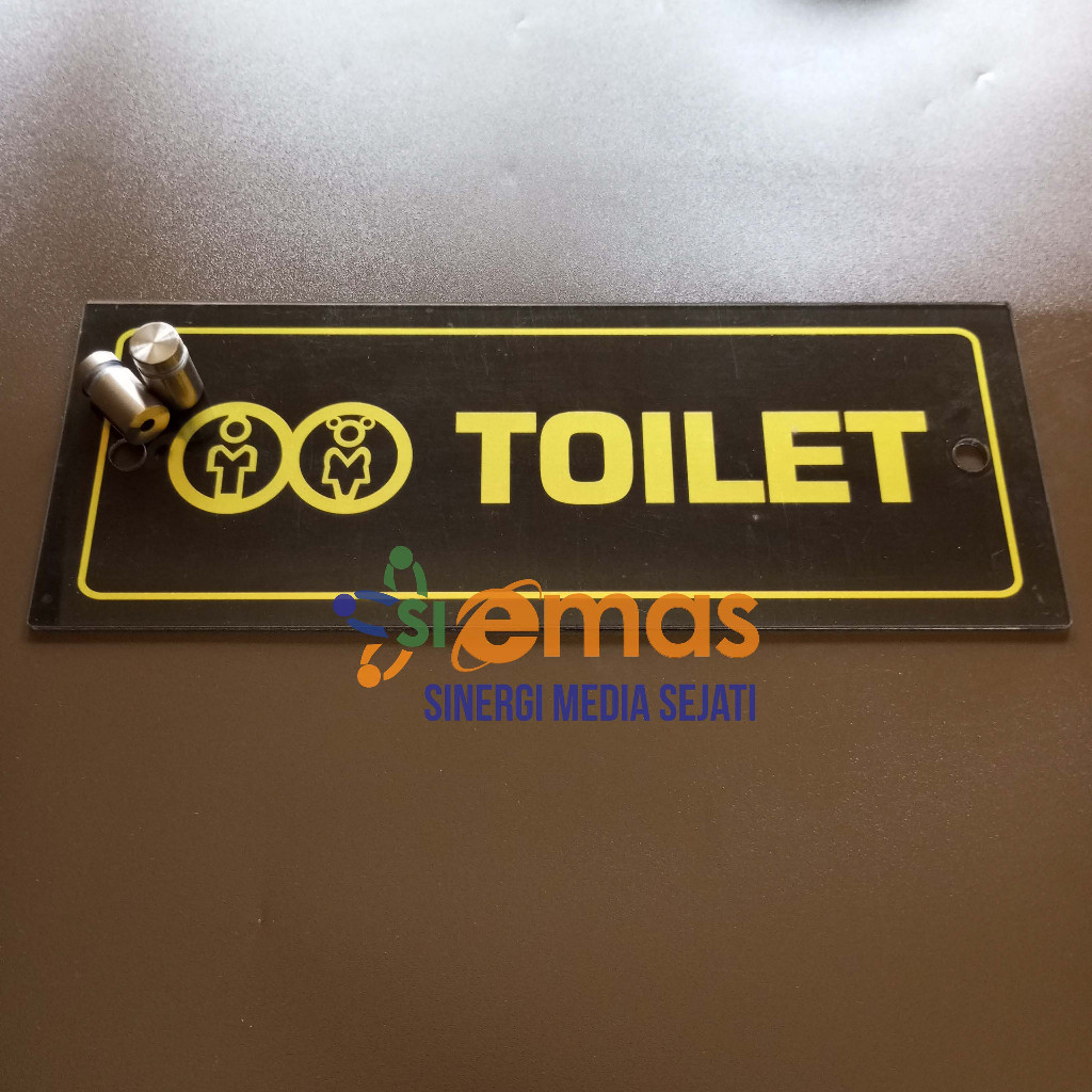 Papan Akrilik Toilet Umum | Akrilik Tanda Toilet Umum | Papan Nama Ruang Toilet