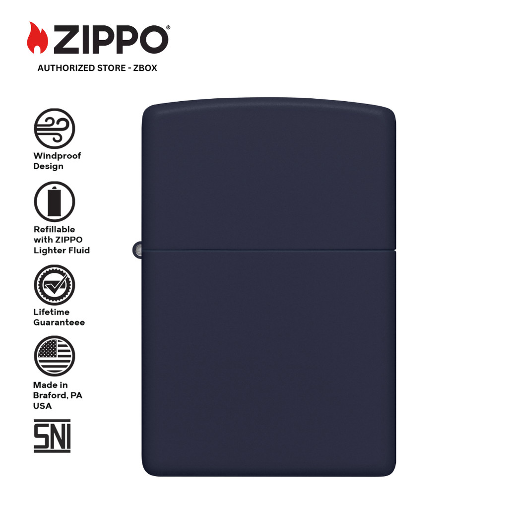ZIPPO Original 239 Navy Blue Matte - Korek Api Windproof USA