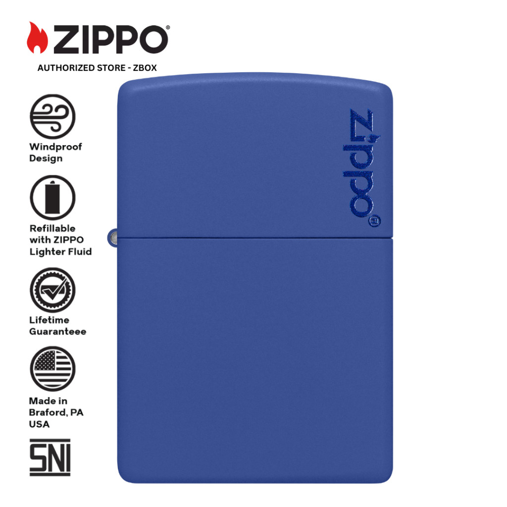ZIPPO Original 229ZL Royal Blue with Zippo Logo - Korek Api Windproof USA