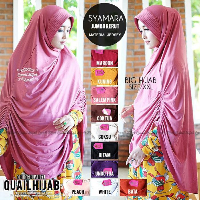 Jilbab Bergo Jersey Jumbo | Syamara | Hijab Instan by Quail