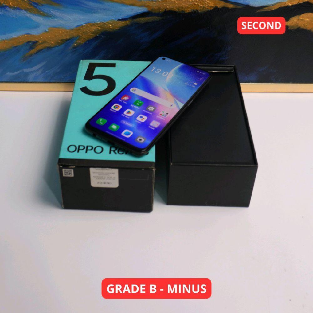OPPO RENO 5 8/128 GB (5G) GRADE B - HP MINUS SECOND ORIGINAL SINAR MUTIARA CELL (96351)