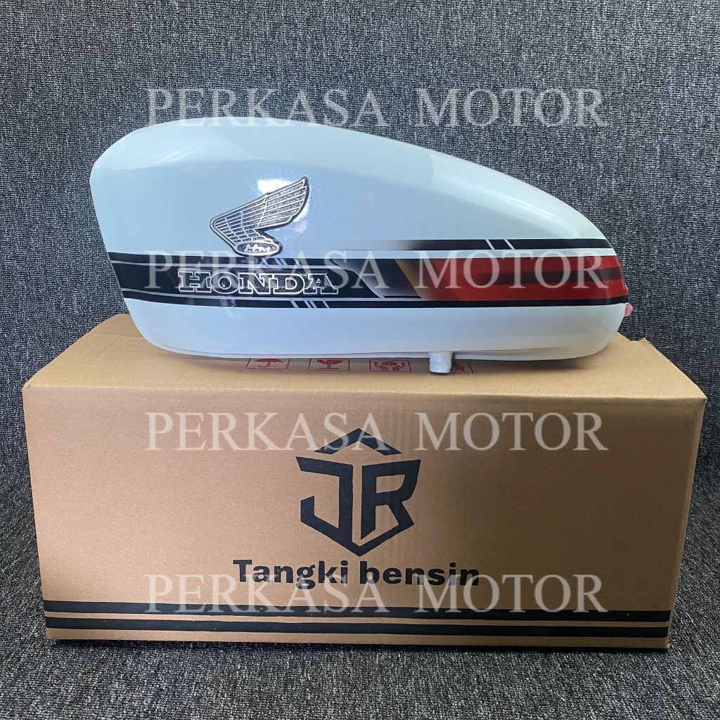 Tangki CB 100 008 Warna Putih – Tangki Bensin Honda CB100 Retro Classic