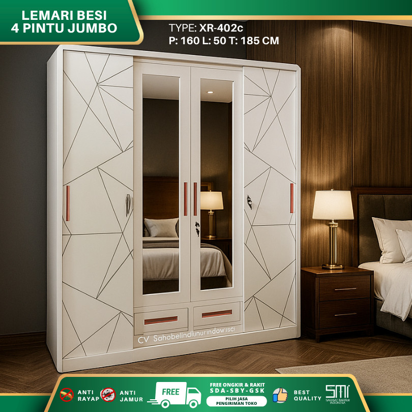 PROMO AKHIR TAHUN 12.12 Lemari Besi Pakaian - Lemari Besi Sliding/Lemari Pakaian Besi/Lemari Pakaian