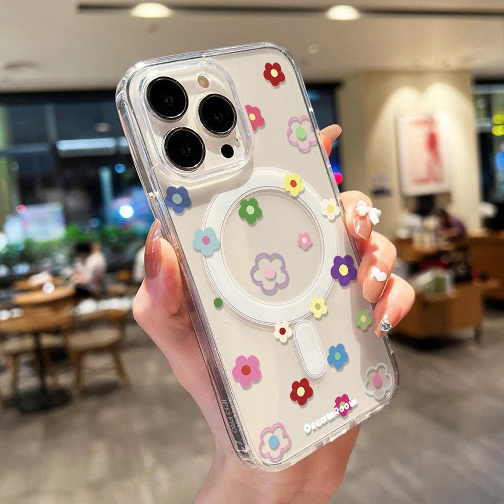 Spring Flower Magnetic Casing Untuk Samsung A56 A07 A17 A55 A16 A54 A06 A15 A26 A35 A36 S25 Ultra 5g