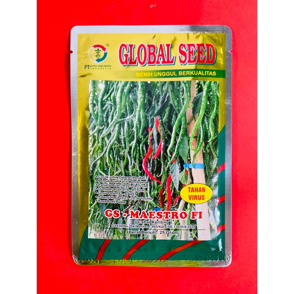 Benih Cabe Keriting Sumatera  GS MAESTRO isi 25gr Tahan Virus   dr Global Seed