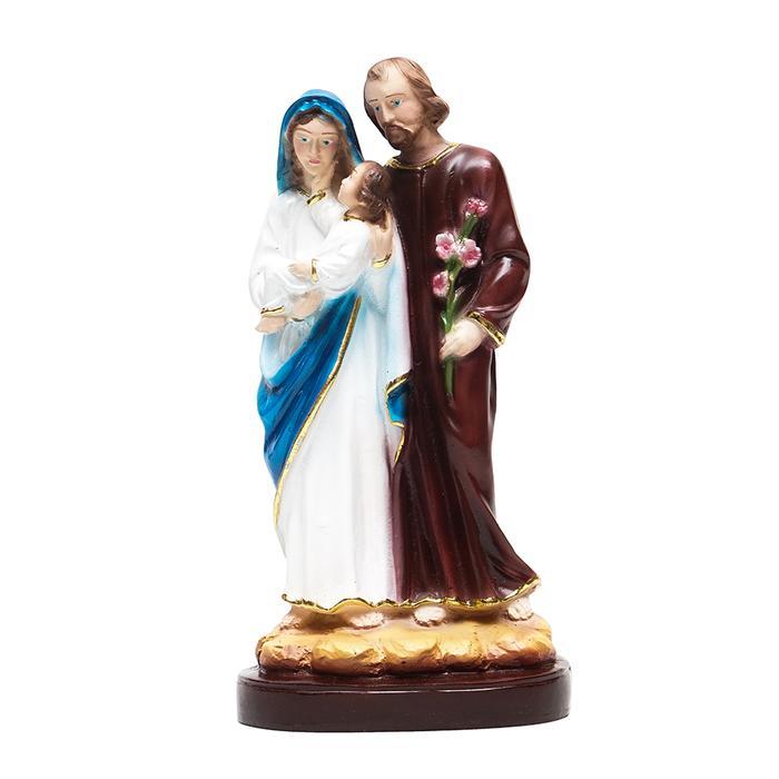 Pajangan Patung Rohani Katolik Hantaran Keluarga Kudus Berdiri 21cm