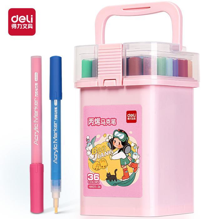 Deli Spidol Akrilik / Acrylic Marker 60 Colors HM311 - 60 warna, Pink