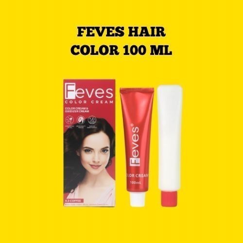 Semir Rambut Feves 100ml - Cat Rambut Feves 100ml - Pewarna Rambut  Feves 100ml *