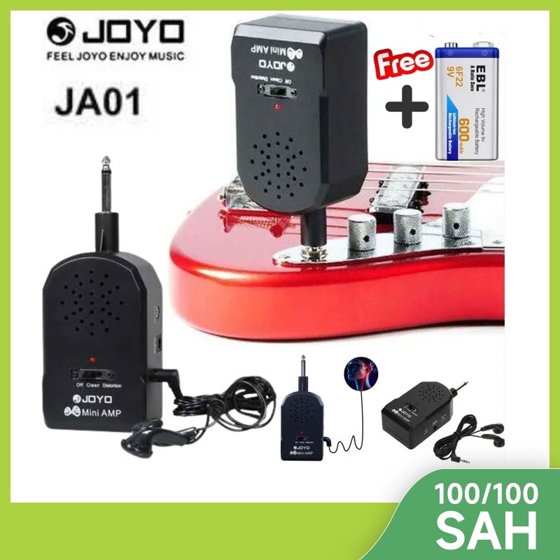 SETIALARIS STORE PLAYOU JA-01 Ampli Gitar Penguat Mini Amplifier Gitar Portabel Penguat Gitar Efek B