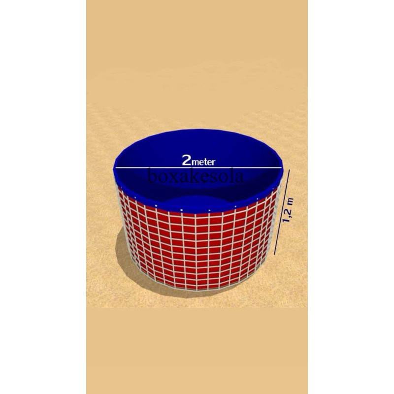 Kolam Ikan Terpal Semikaret Bundar Super Kuat Awet