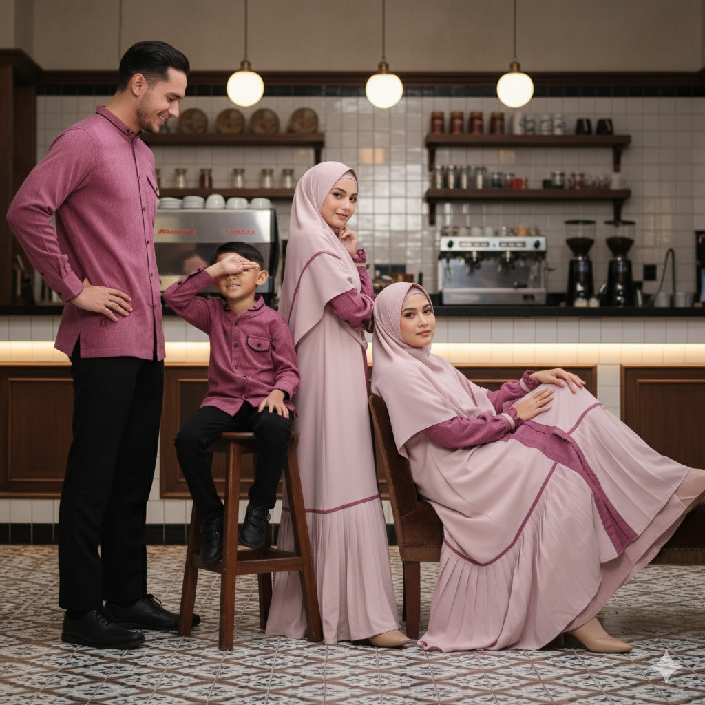 Baju Lebaran Keluarga Muslim Modern 2026 Gamis Syari & Koko Couple Kekinian untuk Lebaran 2026